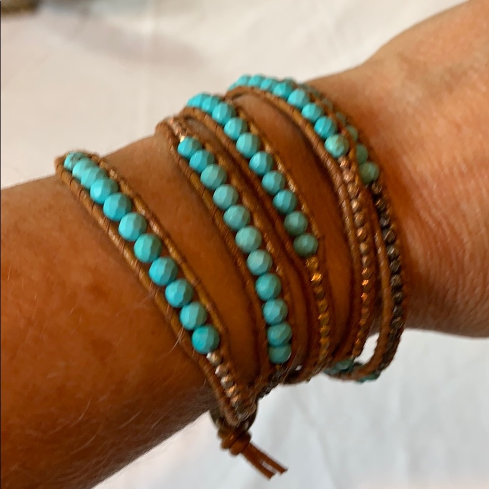 Chan Luu 5 Wrap Leather Bracelet